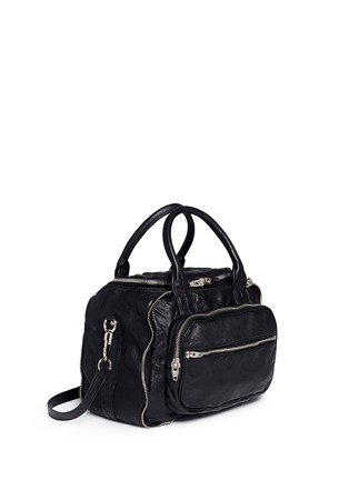 Front View - Click To Enlarge - ALEXANDERWANG - 'Eugene' washed leather zip satchel