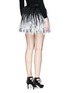 Back View - Click To Enlarge - ALICE & OLIVIA - 'Lauryn' ostrich feather mesh mini skirt