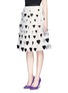 Front View - Click To Enlarge - ALICE & OLIVIA - 'Catrina' heart appliqué tulle midi skirt