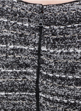 Detail View - Click To Enlarge - ALICE & OLIVIA - 'Enya' metallic tweed knit drop waist dress