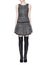 Main View - Click To Enlarge - ALICE & OLIVIA - 'Enya' metallic tweed knit drop waist dress