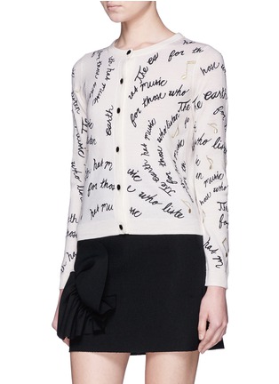 Front View - Click To Enlarge - ALICE & OLIVIA - 'Adalia' melodic swirl embroidery cardigan
