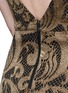 Detail View - Click To Enlarge - ALICE & OLIVIA - 'Roxie' diamond back metallic lace maxi dress
