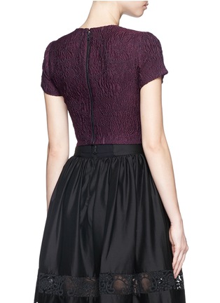 Back View - Click To Enlarge - ALICE & OLIVIA - 'Sarina' embroidered boxy cropped top