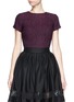 Main View - Click To Enlarge - ALICE & OLIVIA - 'Sarina' embroidered boxy cropped top