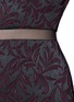 Detail View - Click To Enlarge - ALICE & OLIVIA - 'Narin' mesh stripe floral jacquard dress