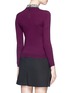Back View - Click To Enlarge - ALICE & OLIVIA - 'Rosalind' strass bead collar wool sweater