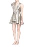 Figure View - Click To Enlarge - ALICE & OLIVIA - 'Tanner' V-neck asymmetric flare dress