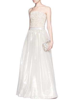 Figure View - Click To Enlarge - ALICE & OLIVIA - 'Abella' metallic lamé ball gown skirt