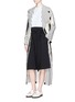 Figure View - Click To Enlarge - MSGM - Obi waistband wide leg cotton shorts