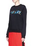 Front View - Click To Enlarge - MSGM - 'New York' embellished slogan sweatshirt