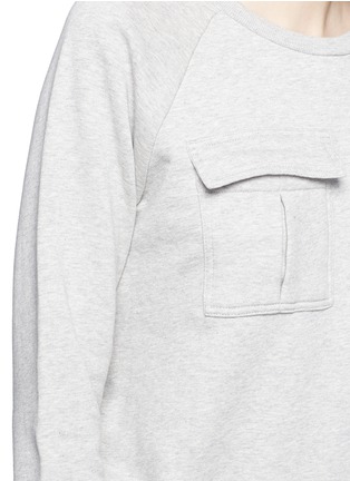 Detail View - Click To Enlarge - MSGM - Wrap waist patch pocket sweatshirt