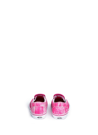 Back View - Click To Enlarge - VANS - 'Classic' brushed paint stroke print suede toddler slip-ons