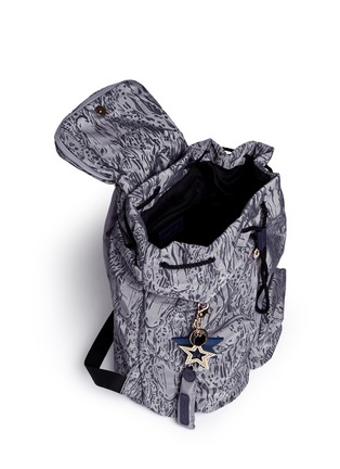 Detail View - Click To Enlarge - SEE BY CHLOÉ - 'Joy Rider' streak print nylon backpack