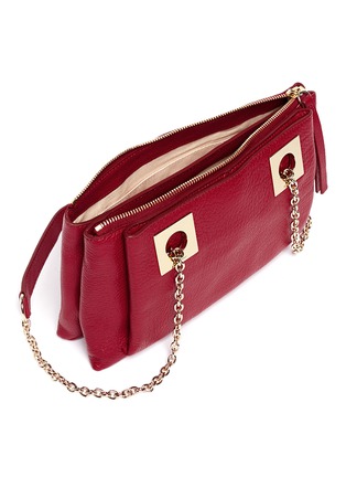 Detail View - Click To Enlarge - SEE BY CHLOÉ - 'Hailey' grainy leather chain shoulder bag