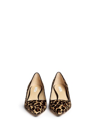 Figure View - Click To Enlarge - COLE HAAN - 'Bradshaw' leopard calf hair wedge pumps