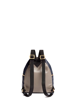 Back View - Click To Enlarge - MARNI - 'Backpack' mini colourblock leather bucket bag