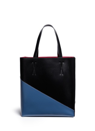 Back View - Click To Enlarge - MARNI - 'Museo' bicolour leather tote
