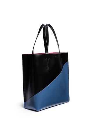 Front View - Click To Enlarge - MARNI - 'Museo' bicolour leather tote