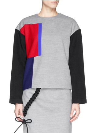 Main View - Click To Enlarge - CYNTHIA & XIAO - Patchwork long sleeve top