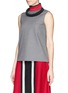 Front View - Click To Enlarge - CYNTHIA & XIAO - Braided paracord collar sleeveless top
