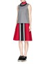 Figure View - Click To Enlarge - CYNTHIA & XIAO - Braided paracord collar sleeveless top