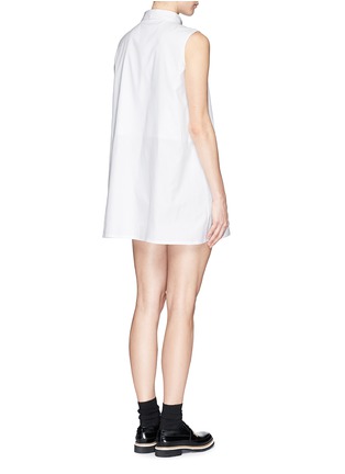Back View - Click To Enlarge - CYNTHIA & XIAO - Braided paracord belt sleeveless shirtdress