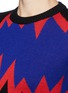 Detail View - Click To Enlarge - CYNTHIA & XIAO - Zigzag intarsia knit Merino wool sweater