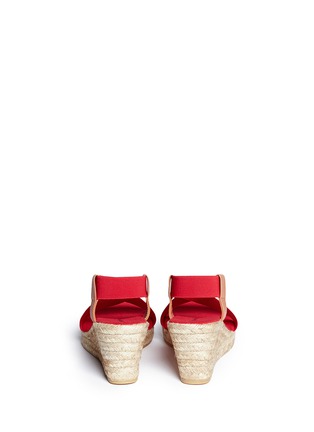 Back View - Click To Enlarge - SARAH SUMMER - Elastic band espadrille wedge sandals