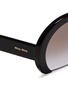 Detail View - Click To Enlarge - MIU MIU - 'Rasoir' half rim acetate sunglasses