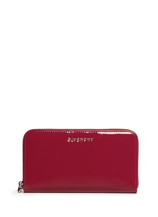 Main View - Click To Enlarge - GIVENCHY - 'Pandora' patent leather zip continental wallet
