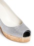 Detail View - Click To Enlarge - STUART WEITZMAN - 'Anna' cork wedge glitter lamé sandals