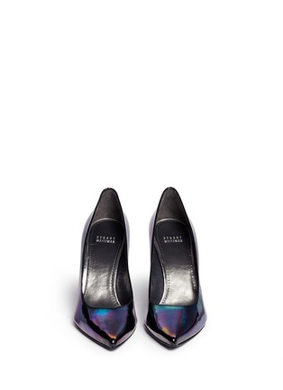 Figure View - Click To Enlarge - STUART WEITZMAN - 'Heist' holographic patent leather pumps