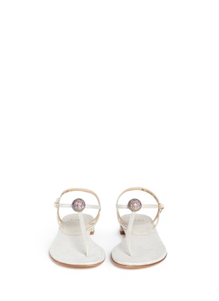 Figure View - Click To Enlarge - STUART WEITZMAN - 'Fireball' rhinestone dome shimmer suede sandals