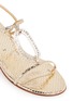 Detail View - Click To Enlarge - STUART WEITZMAN - 'Brilliant' acetate heel python embossed leather sandals