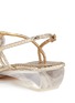 Detail View - Click To Enlarge - STUART WEITZMAN - 'Brilliant' acetate heel python embossed leather sandals