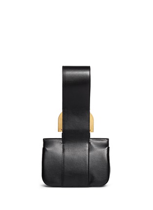Back View - Click To Enlarge - STELLA MCCARTNEY - Belt wristlet mini leather bag