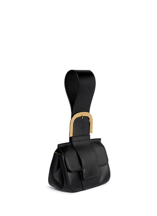 Front View - Click To Enlarge - STELLA MCCARTNEY - Belt wristlet mini leather bag
