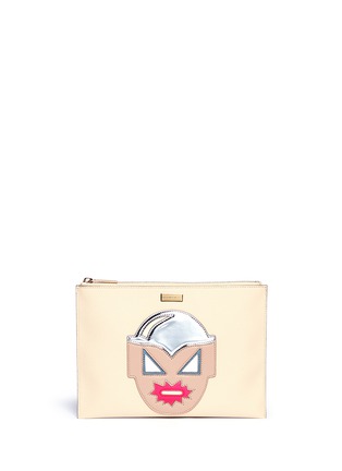 Main View - Click To Enlarge - STELLA MCCARTNEY - 'SuperStellaHeroes' small mask zip clutch