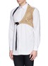 Front View - Click To Enlarge - DRIES VAN NOTEN - 'Cooper' embroidery harness cotton shirt