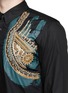 Detail View - Click To Enlarge - DRIES VAN NOTEN - 'Curley' embroidery paint streak stripe shirt
