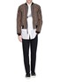 Figure View - Click To Enlarge - DRIES VAN NOTEN - 'Vinny' rope embroidery cotton bomber jacket