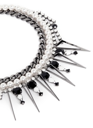 Detail View - Click To Enlarge - JOOMI LIM - 'High Society' faux pearl crystal necklace