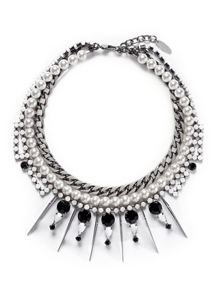 Main View - Click To Enlarge - JOOMI LIM - 'High Society' faux pearl crystal necklace