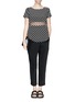 Figure View - Click To Enlarge - ELIZABETH AND JAMES - 'Sonoma' foldover front cropped pants