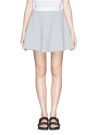 Main View - Click To Enlarge - ELIZABETH AND JAMES - Alanis check knit skater skirt
