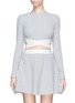 Main View - Click To Enlarge - ELIZABETH AND JAMES - 'Sedonna' cutout side check knit crop top