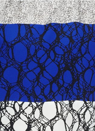 Detail View - Click To Enlarge - ELIZABETH AND JAMES - 'Nathena' mesh print panel silk crepe top