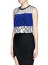 Front View - Click To Enlarge - ELIZABETH AND JAMES - 'Nathena' mesh print panel silk crepe top
