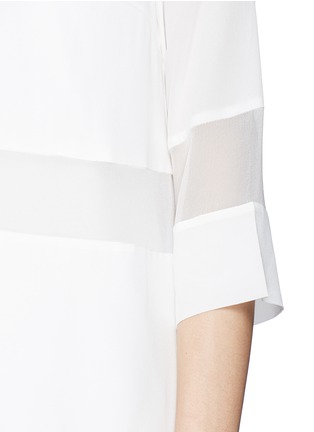 Detail View - Click To Enlarge - ELIZABETH AND JAMES - 'Sidonie' organza panel silk crepe dress